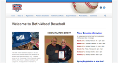 Desktop Screenshot of bethwoodbaseball.com