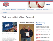 Tablet Screenshot of bethwoodbaseball.com
